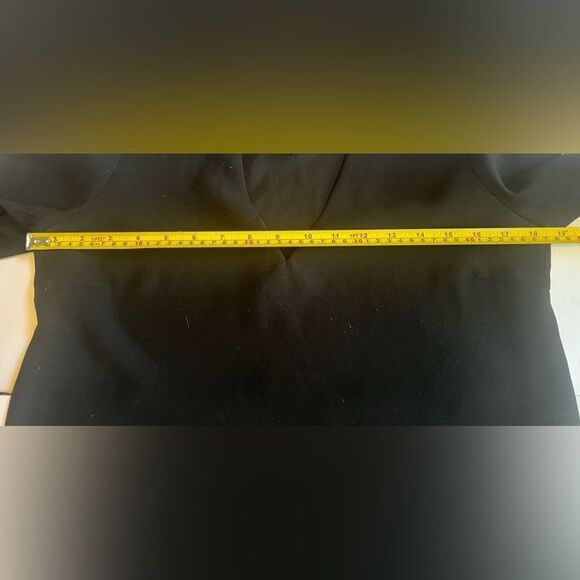 Zara Women Choker Cut-out Blouse Sz S-M Black Flowy High/Low Hem Minimalist - Picture 4 of 8